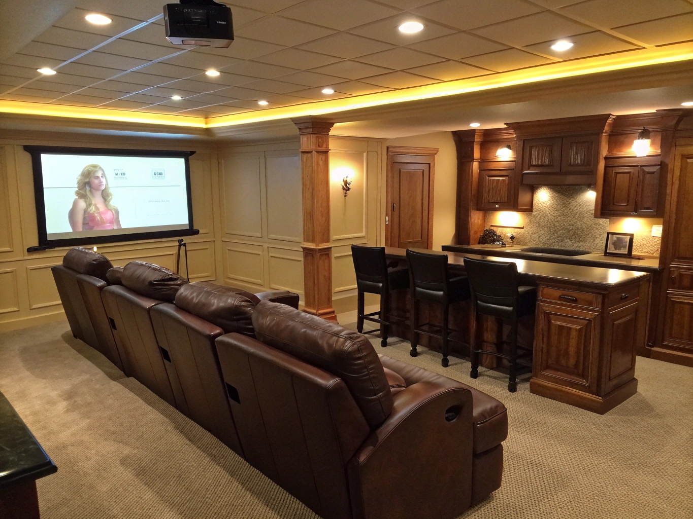 Basement Entertainment Space - After