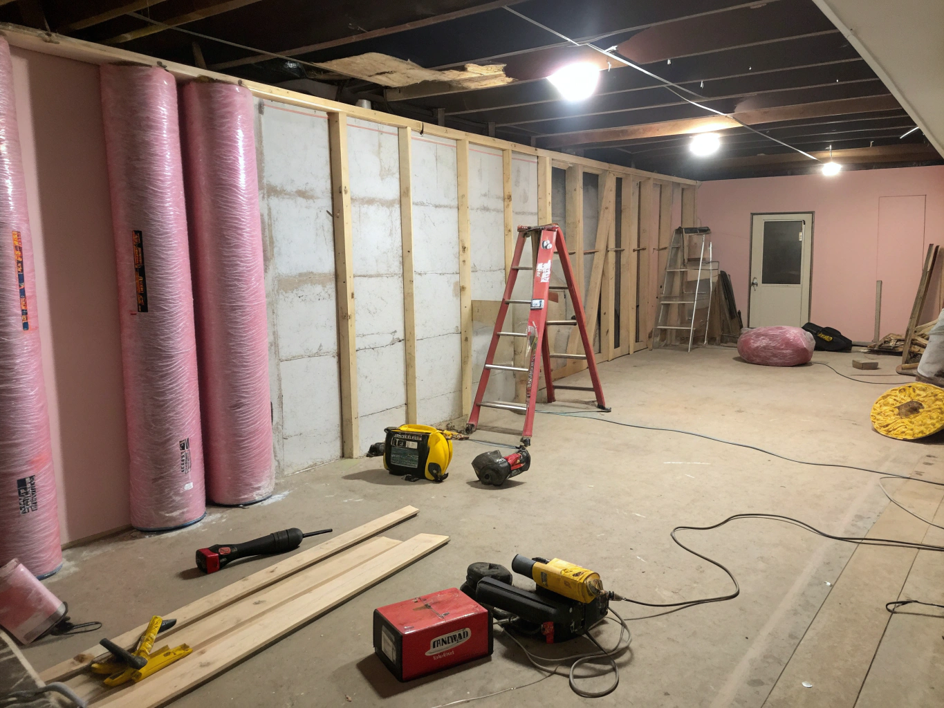 Finished Basement Living Room - Before